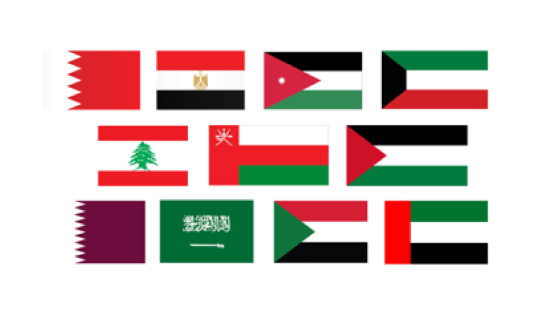 Bandiere dei paesi coperti