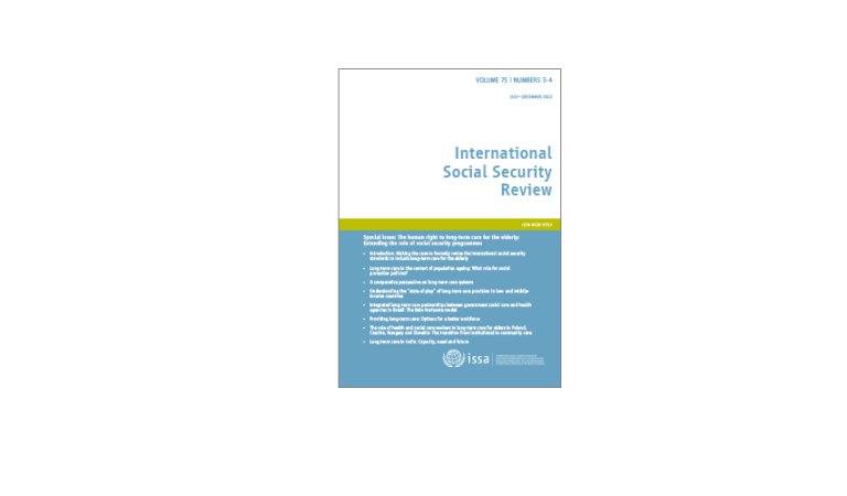 Capa do International Social Security Review, edição 3-4/2022