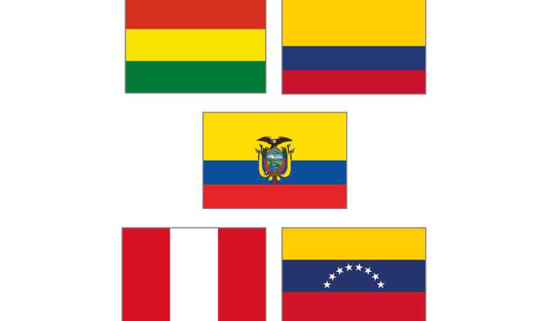 Bandiere di paesi coperti da questo Ufficio di collegamento